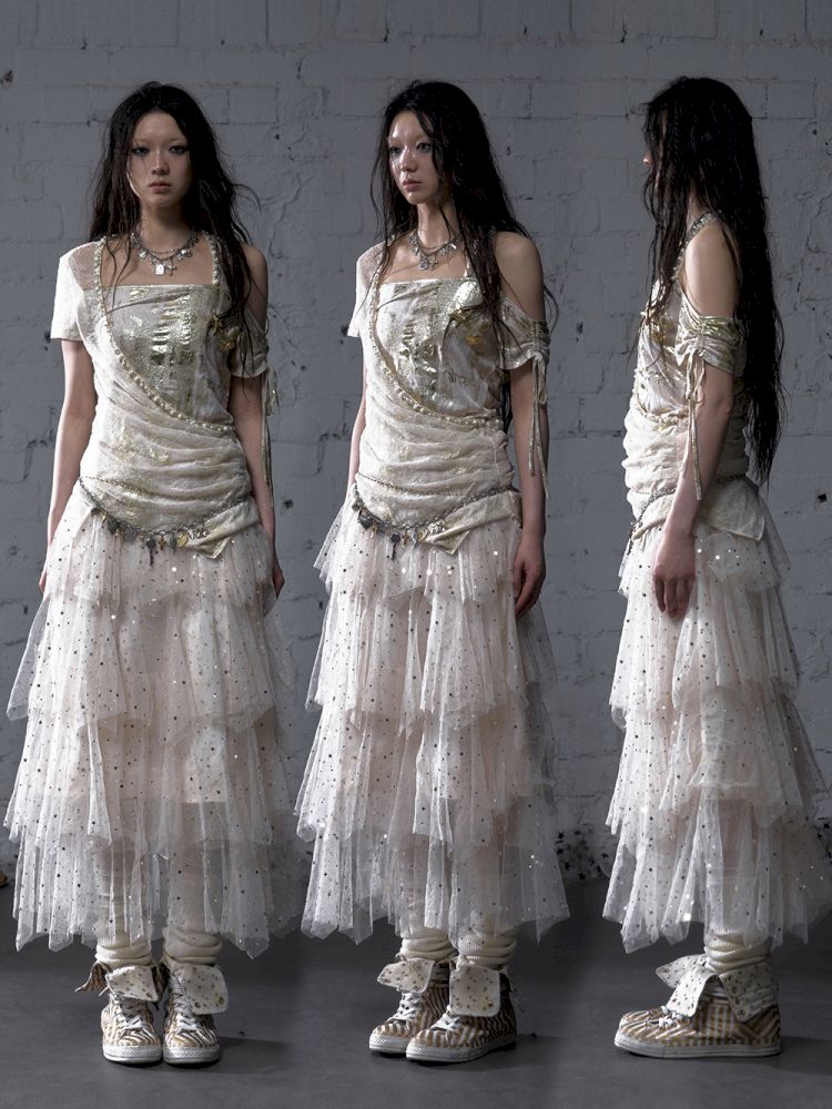 Multi-Layered Mesh Cake Skirt【s0000012789】