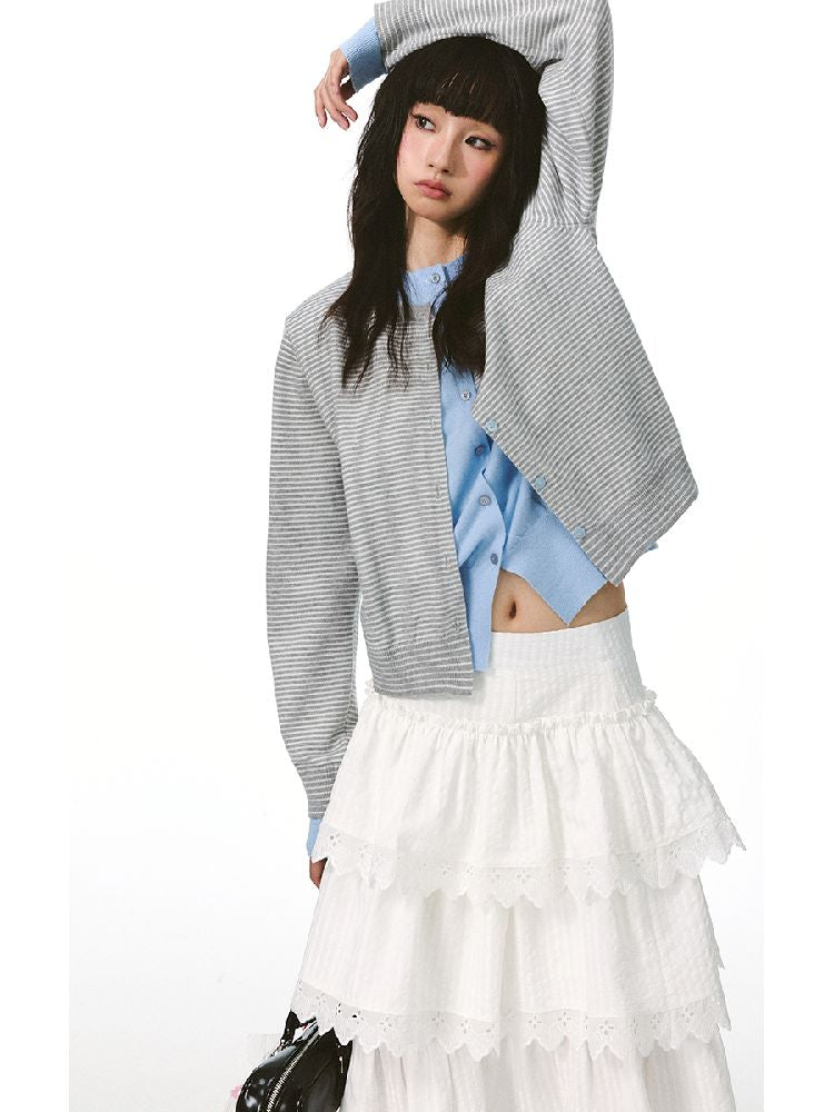 무거운 레이스 케이크 치마 [S0000011421]