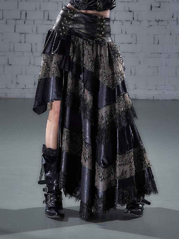 Lace Patchwork Irregular Skirt【s0000015935】
