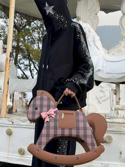 Horse Rolling Trojan Tote Bag【s0000015381】