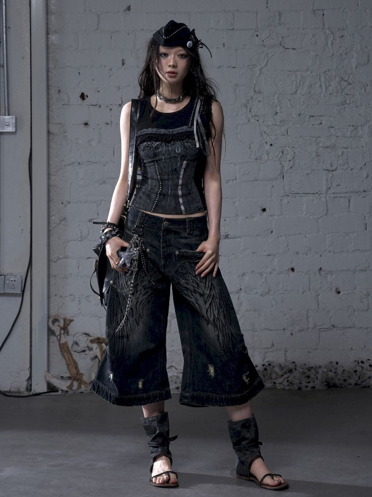 Ssleeveless fitted knit short vest【s0000012791】