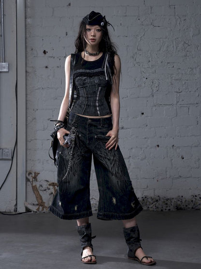 Ssleeveless fitted knit short vest【s0000012791】