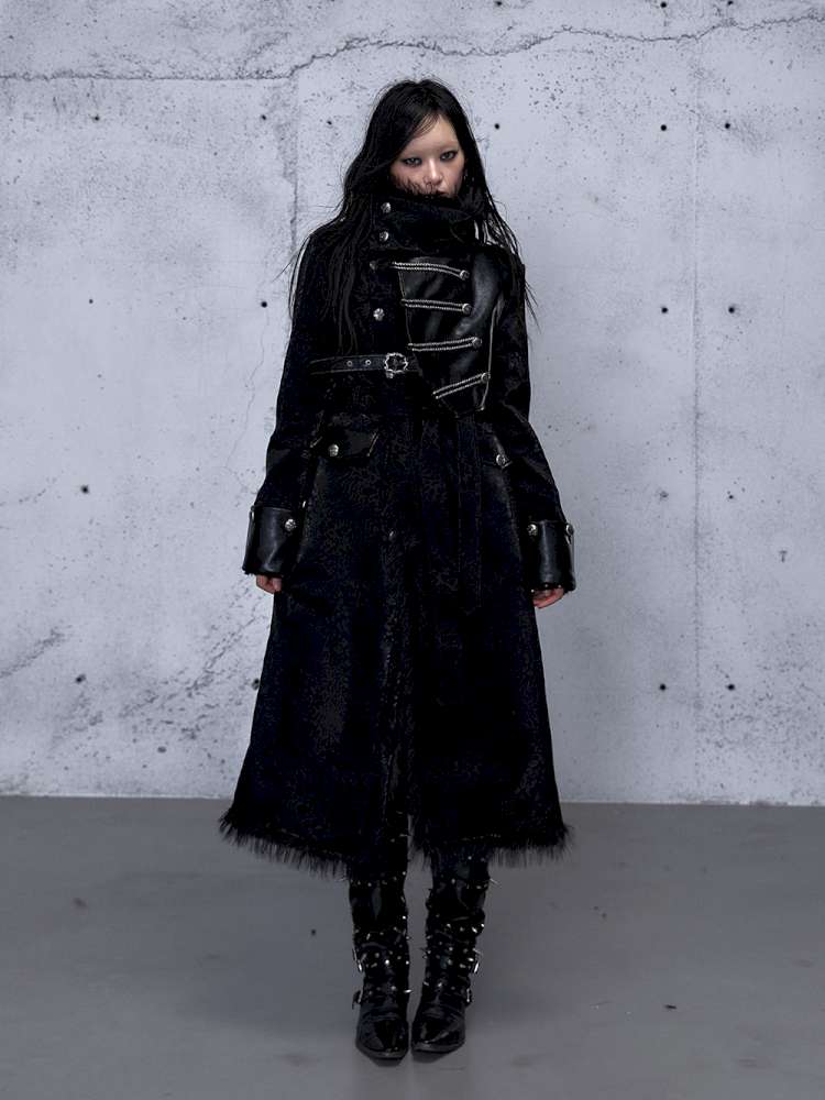 Dark Court Leopard Suede Fur Coat【s0000014925】