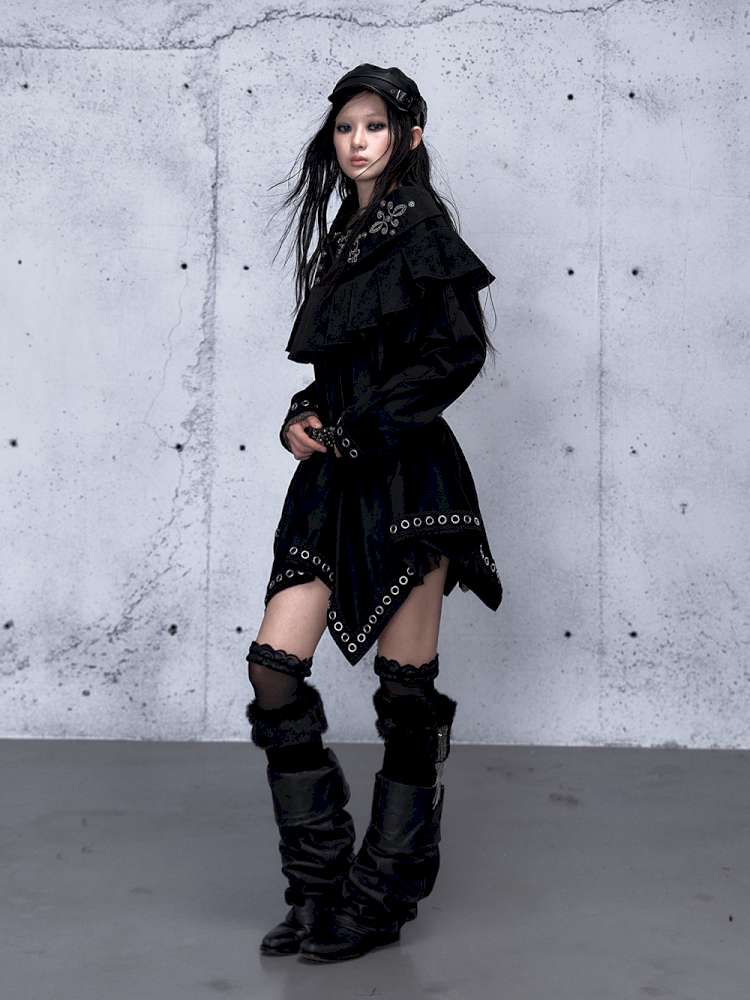 Dark Court Suede Irregular Skirt【s0000014919】