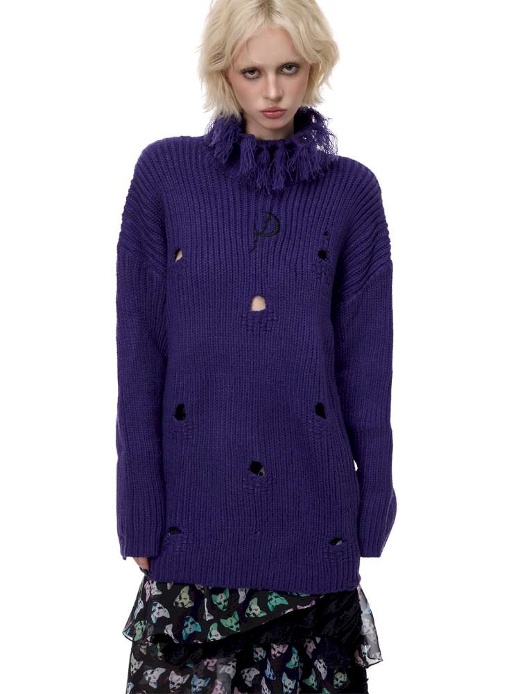 Electric Moon High Collar Sweater【s0000015114】