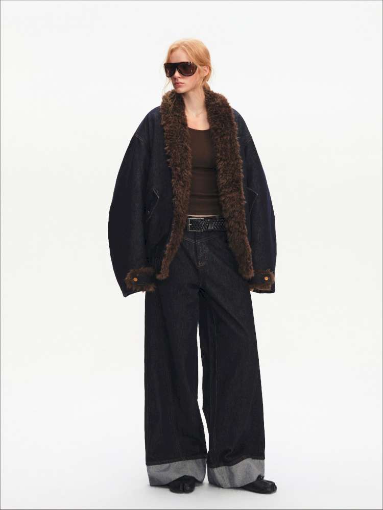 French Lamb Wool Cropped Jacket【s0000015056】