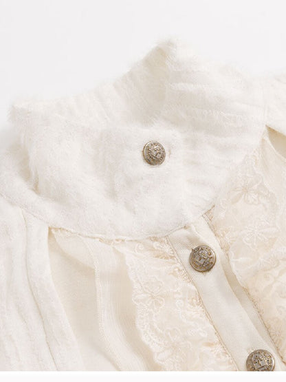 Plush Knit Lace Ruffle Irregular Dress【s0000019244】