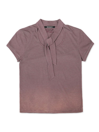Small scarf short-sleeved tops【s0000013426】