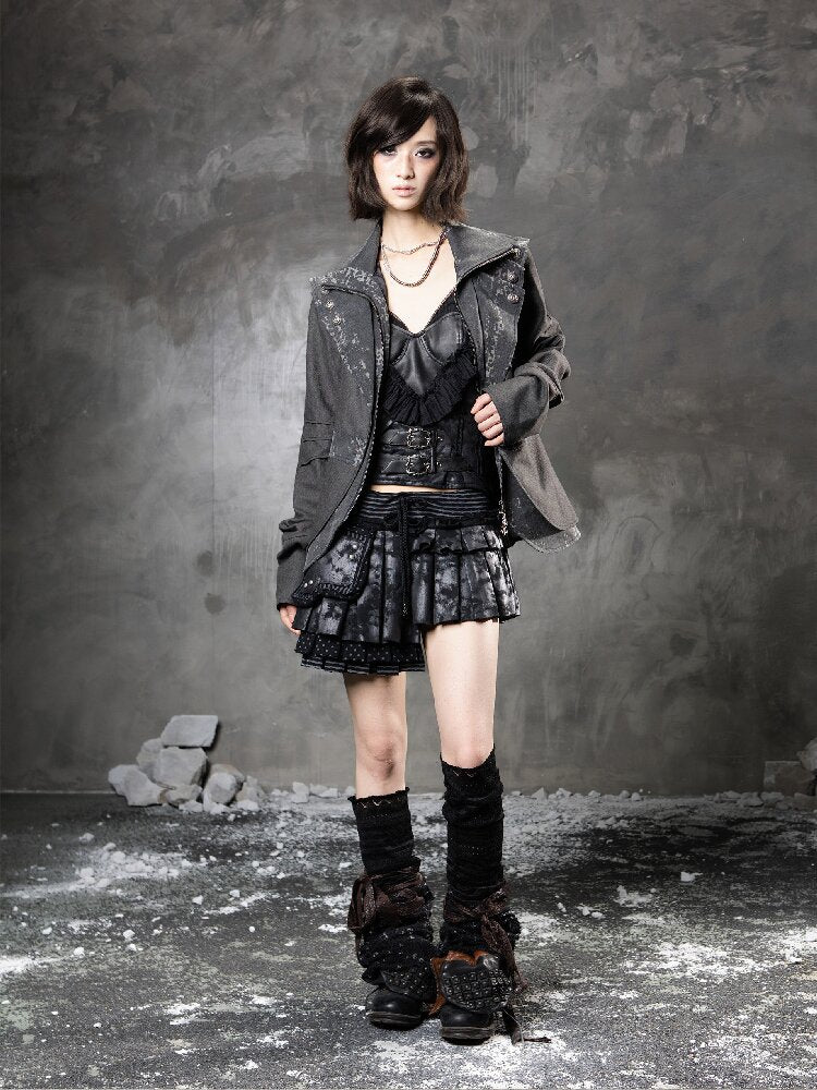 Multi-layer Pleated Short Skirt【s0000015951】