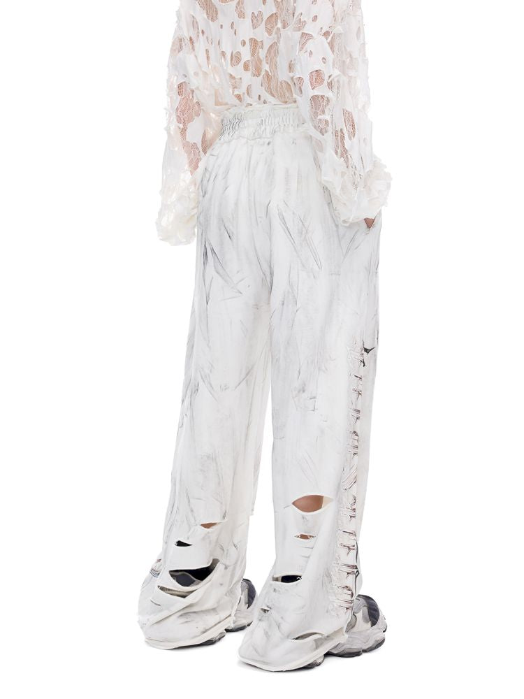 Irregular Hole Rock Punk Loose Pants【s0000012986】