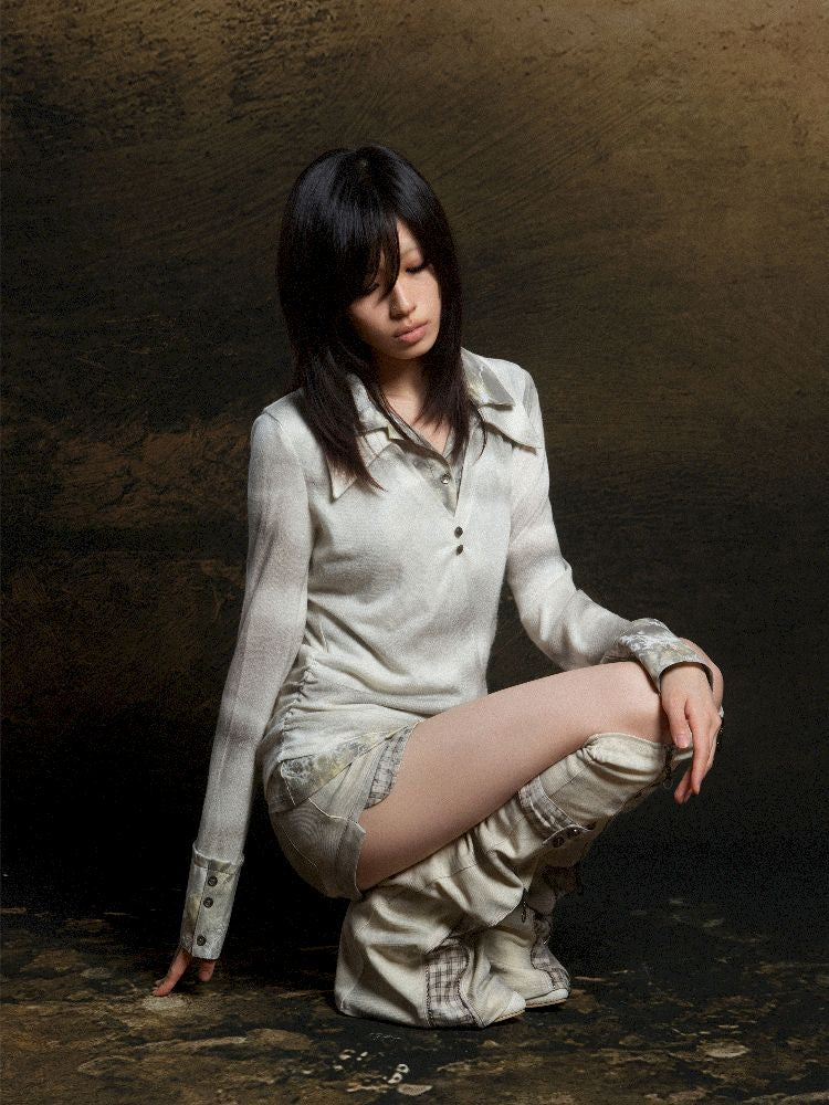 Double Layer Lapel Knit Inner Top【s0000011809】