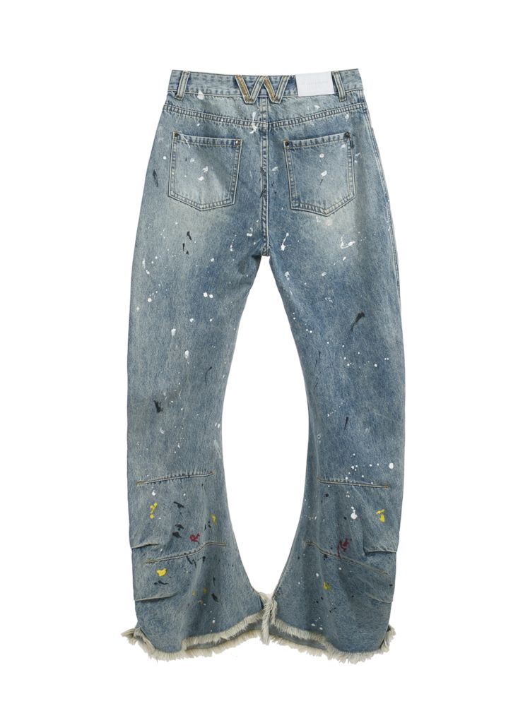 Punk Street Fermented Wash Splash Art Jeans【s0000009574】