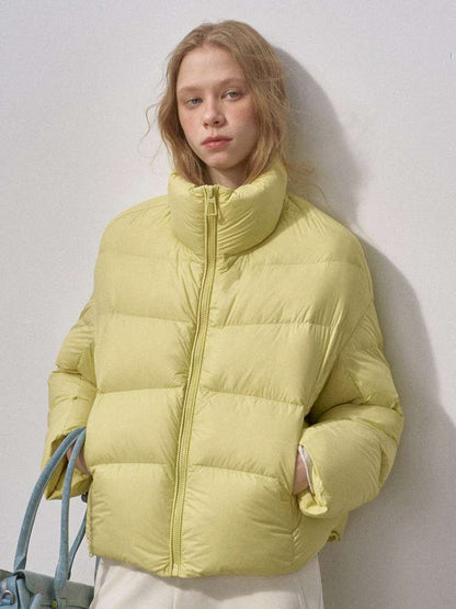 White Duck Down Ribbed Down Jacket【s0000015211】