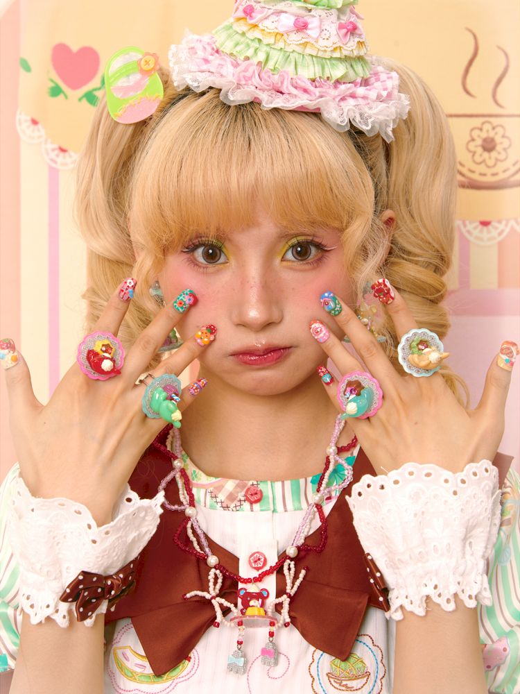Pudding Bear Resin Colorful Earrings【s0000013353】