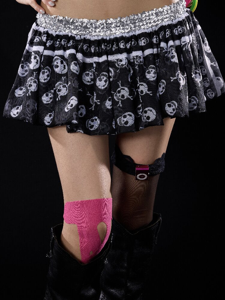 Sequin Patchwork Skull Bud Miniskirt【s0000018503】