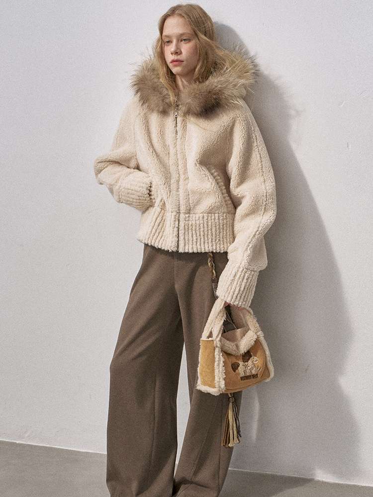 Bear Ears Velvet Faux Fur Jacket【s0000015235】