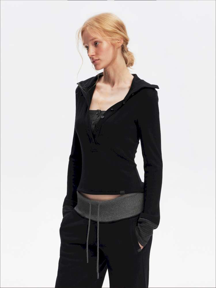 Comfortable Slim Henry Neck Knitted Top【s0000014878】