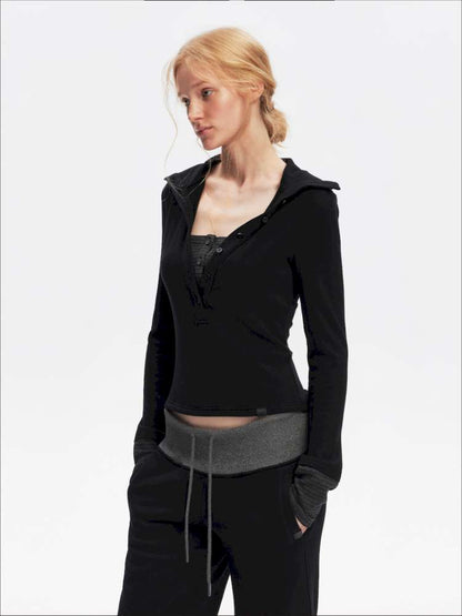 Comfortable Slim Henry Neck Knitted Top【s0000014878】