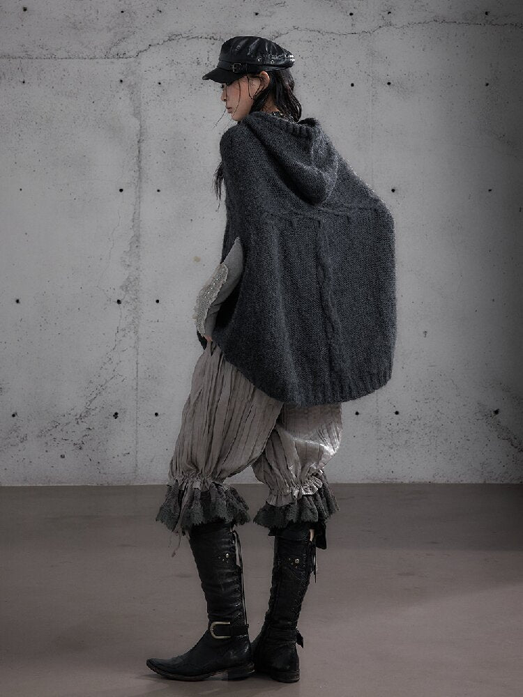 Twisted Knit Wool Cape Jacket【s0000019160】