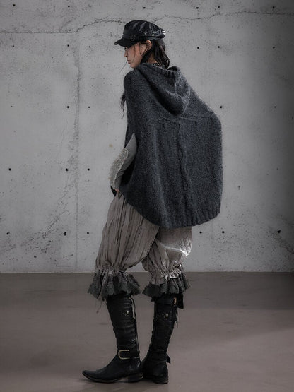Twisted Knit Wool Cape Jacket【s0000019160】