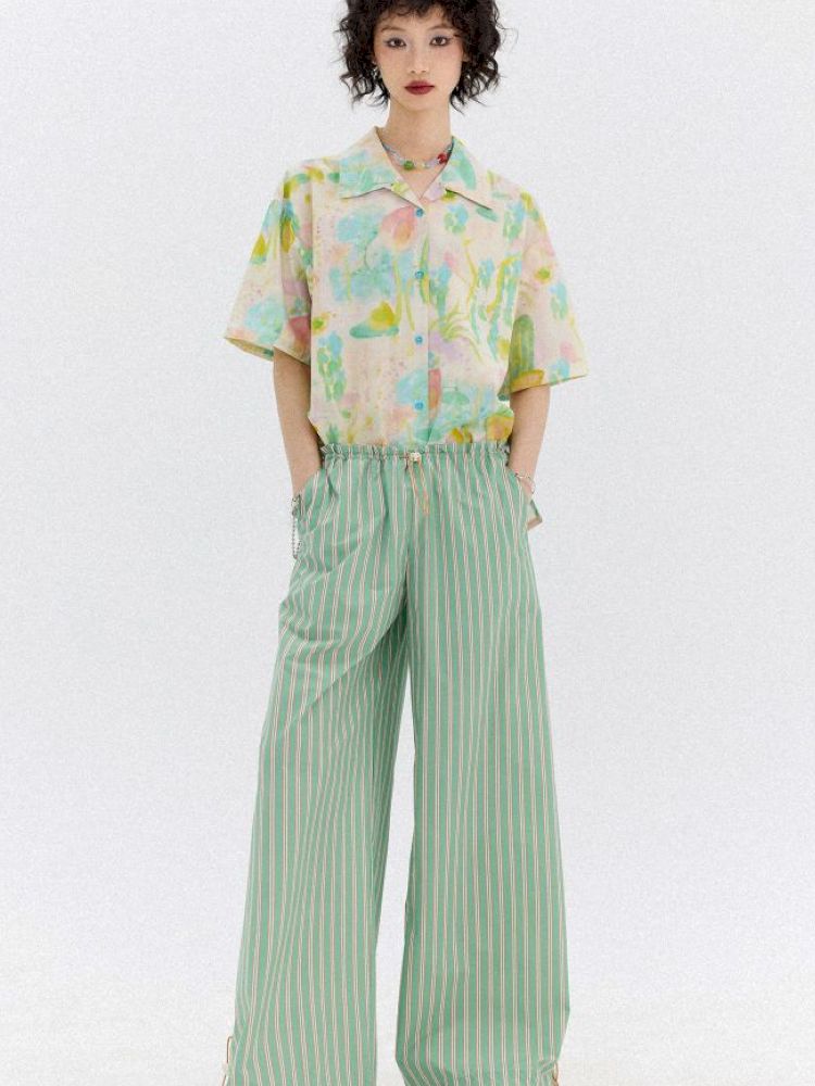 Full-print short-sleeved shirt【s0000012951】