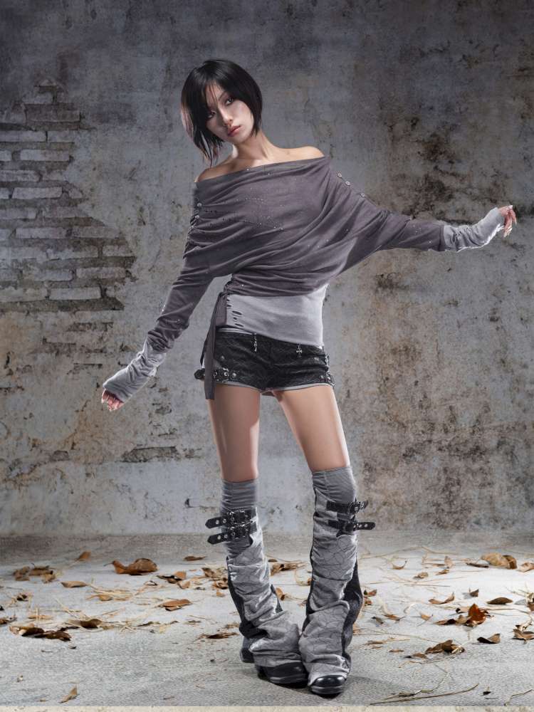 Faux Two-Piece Leggings Low-Rise Shorts【s0000014485】