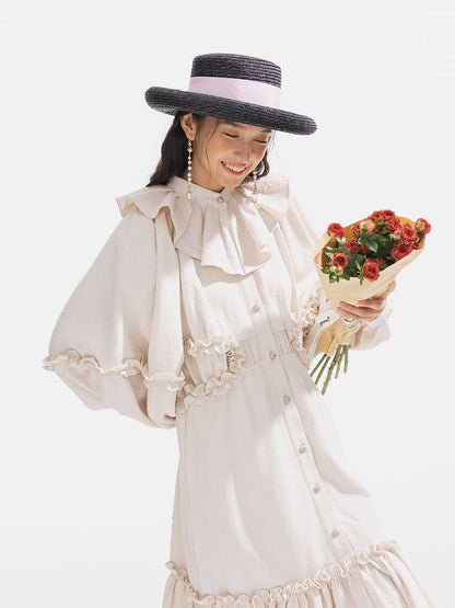 큰 소매 느슨한 밑단 드레스 [S0000011316]