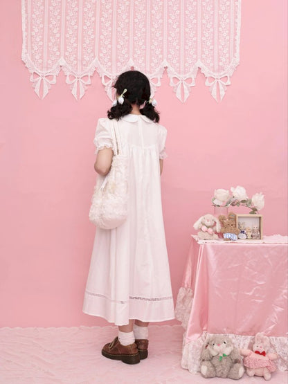 Embroidery sandwich cotton shoulder bag【s0000013499】