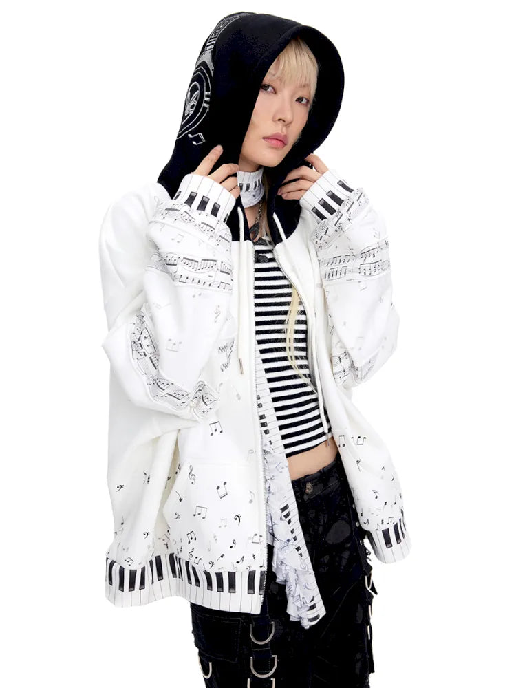 Headphones Embroidered Hoodie Jacket【s0000014098】
