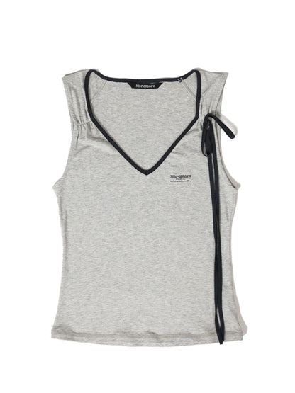 Collision color side sleeveless camisole tank top【s0000013440】
