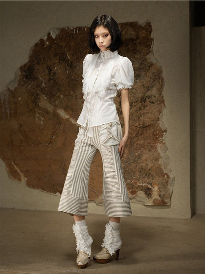 Dark Punk Cropped Gal Style Pants【s0000016889】