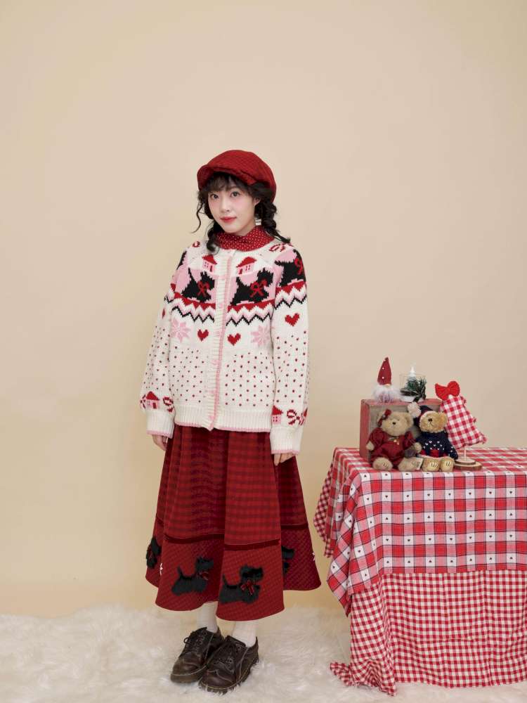 Bow Snowflake Island Wool Sweater【s0000015098】