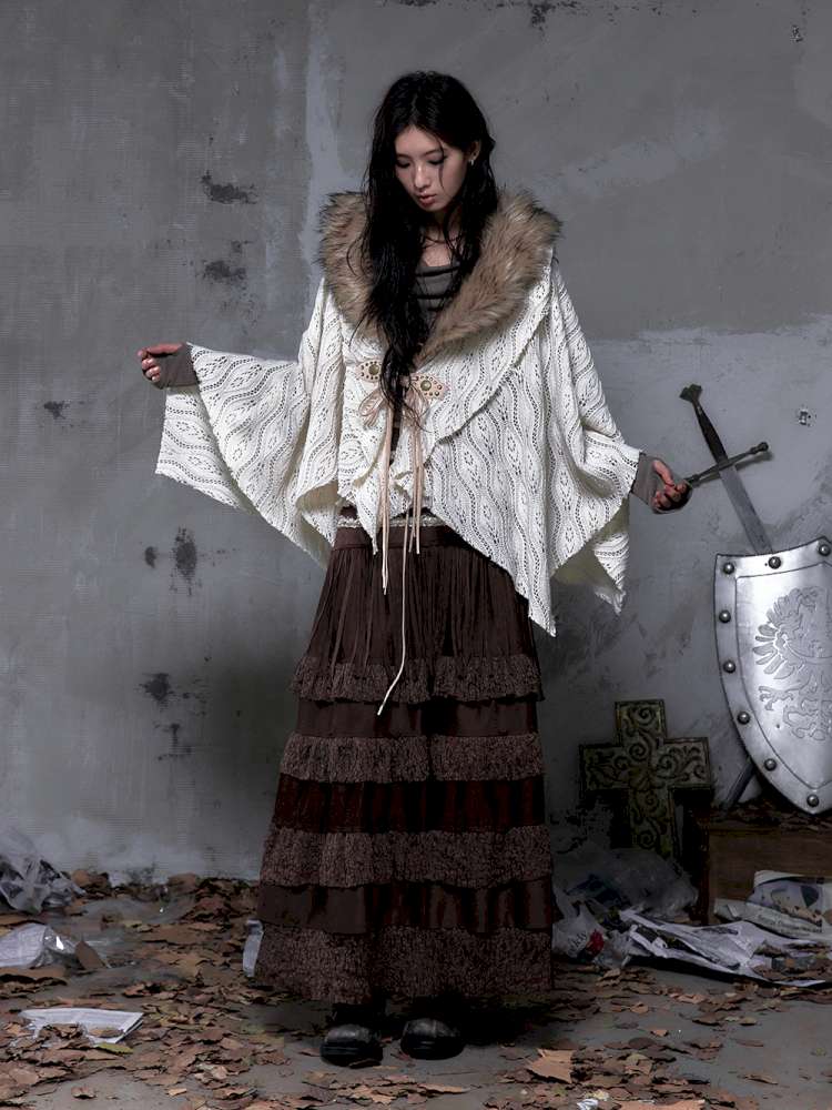 Lace Suede Fringe A-line Skirt【s0000014649】