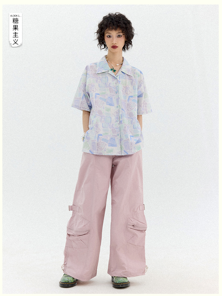 Full-print short-sleeved shirt【s0000012950】