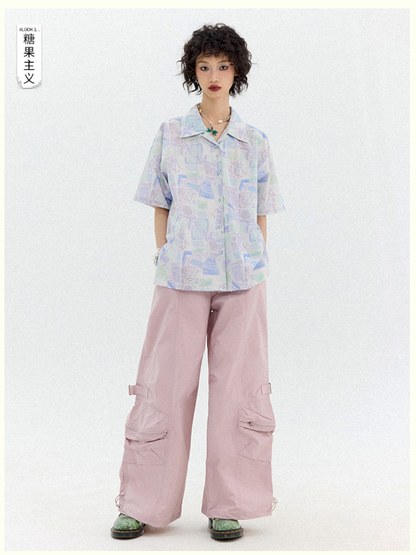 Full-print short-sleeved shirt【s0000012950】