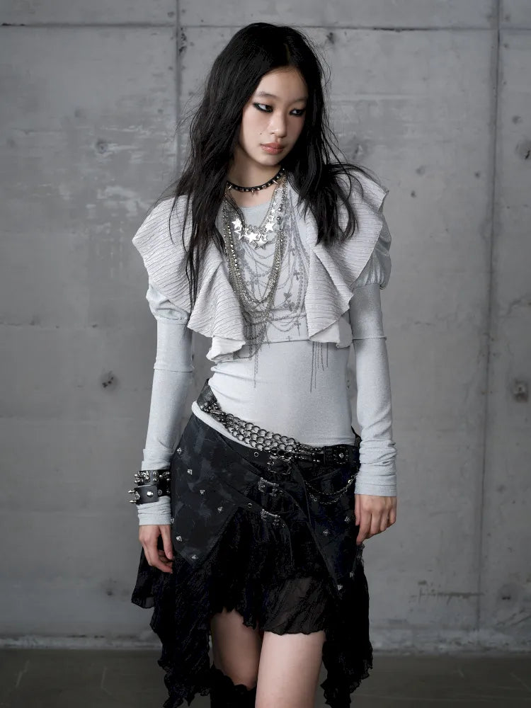 Puff Sleeves Round Neck Long Sleeve Base【s0000013956】