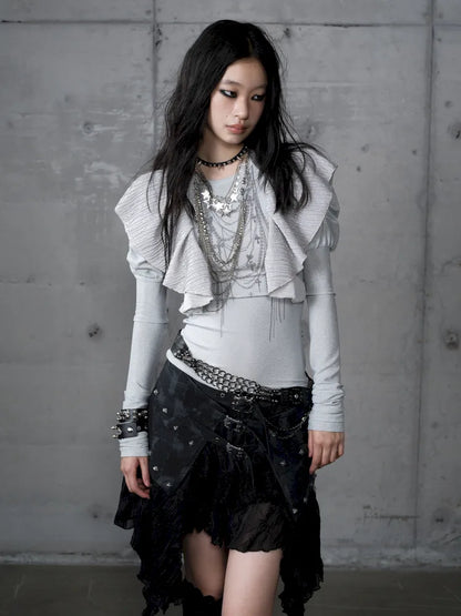 Puff Sleeves Round Neck Long Sleeve Base【s0000013956】