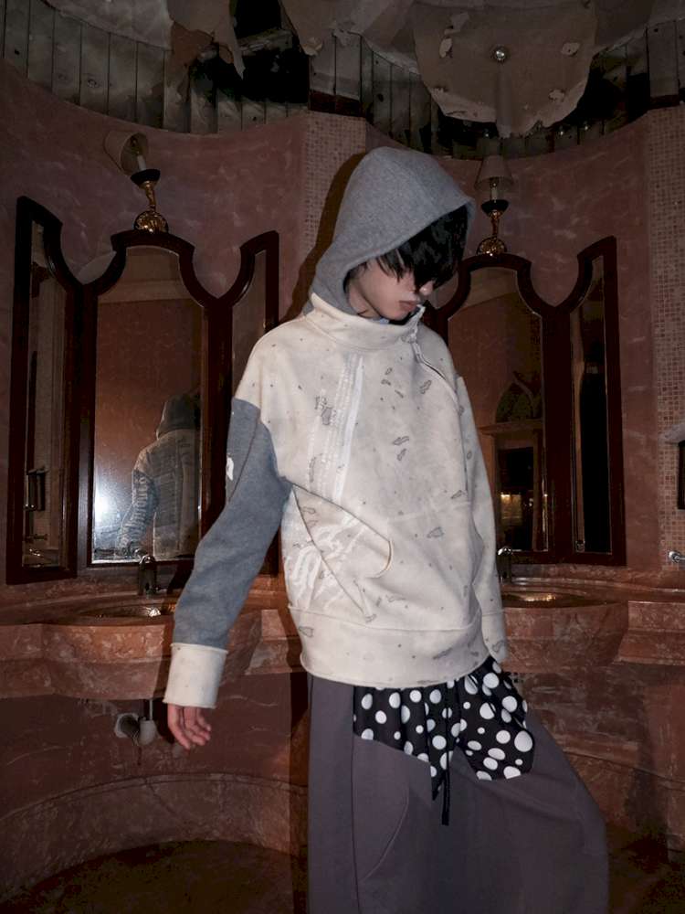 Polka Dot Paneled Wide Leg Pants【s0000015150】