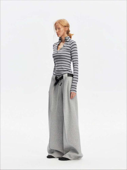 Vintage Striped Slim Knit Top【s0000015059】