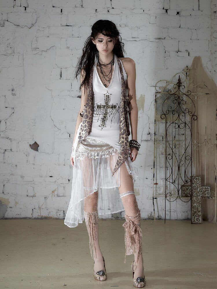 Vintage Punk Two-Piece Long Tank Top【s0000017243】