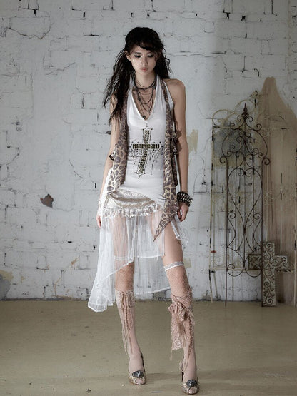 Vintage Punk Two-Piece Long Tank Top【s0000017243】
