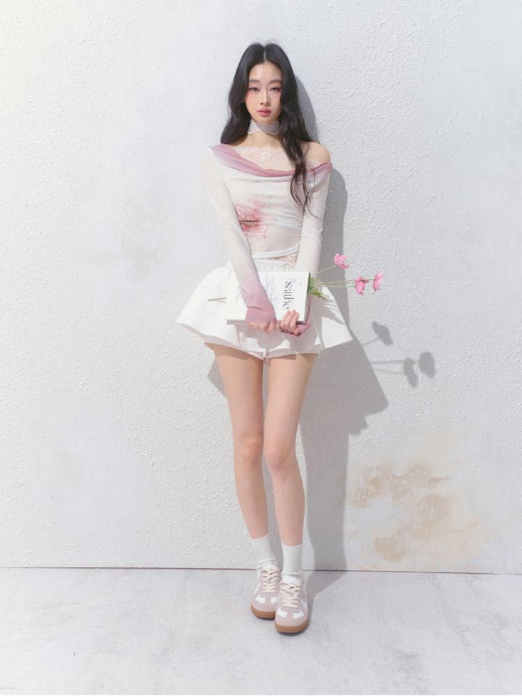 A-line Puffy Half-body Skirt【s0000012153】