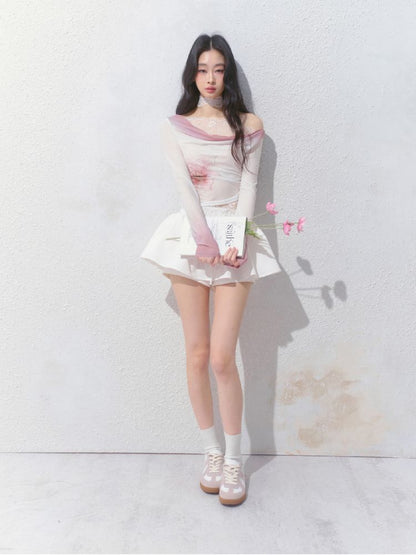 A-line Puffy Half-body Skirt【s0000012153】