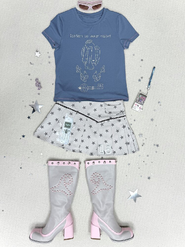 Millennium Navy Angel Rabbit T-shirt【s0000017474】