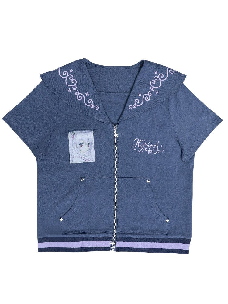 Short Sleeve Polka Dot Cardigan【s0000017473】