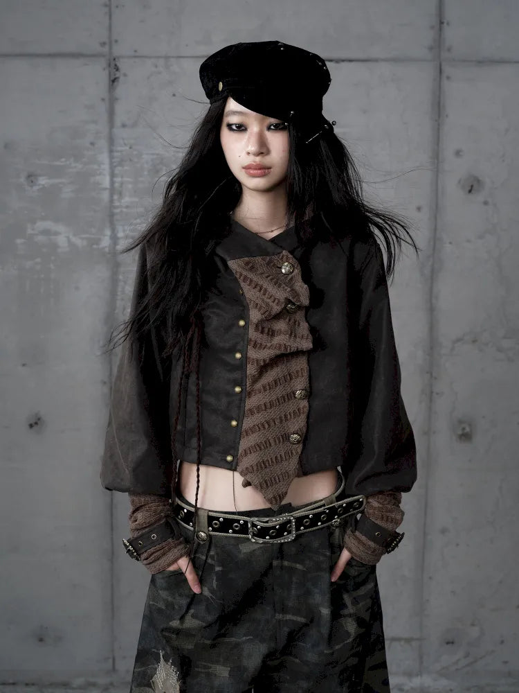 Knit Suede Short Hooded Jacket【s0000014120】