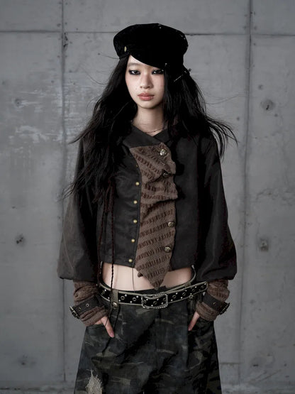 Knit Suede Short Hooded Jacket【s0000014120】