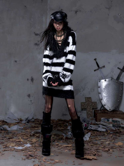 Long-Sleeve Striped Sweater【s0000014474】