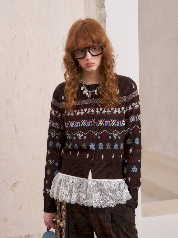 Round Neck Winter Cardigan Coat【s0000014386】