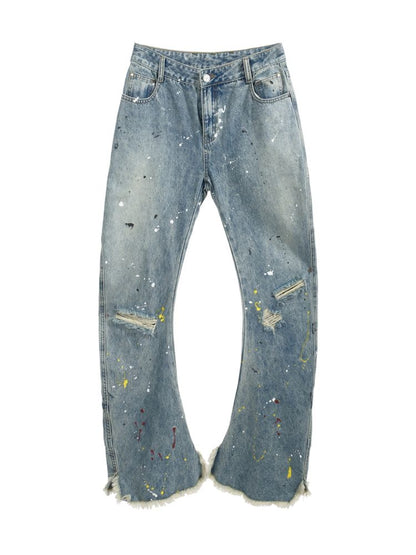 Punk Street Fermented Wash Splash Art Jeans【s0000009574】